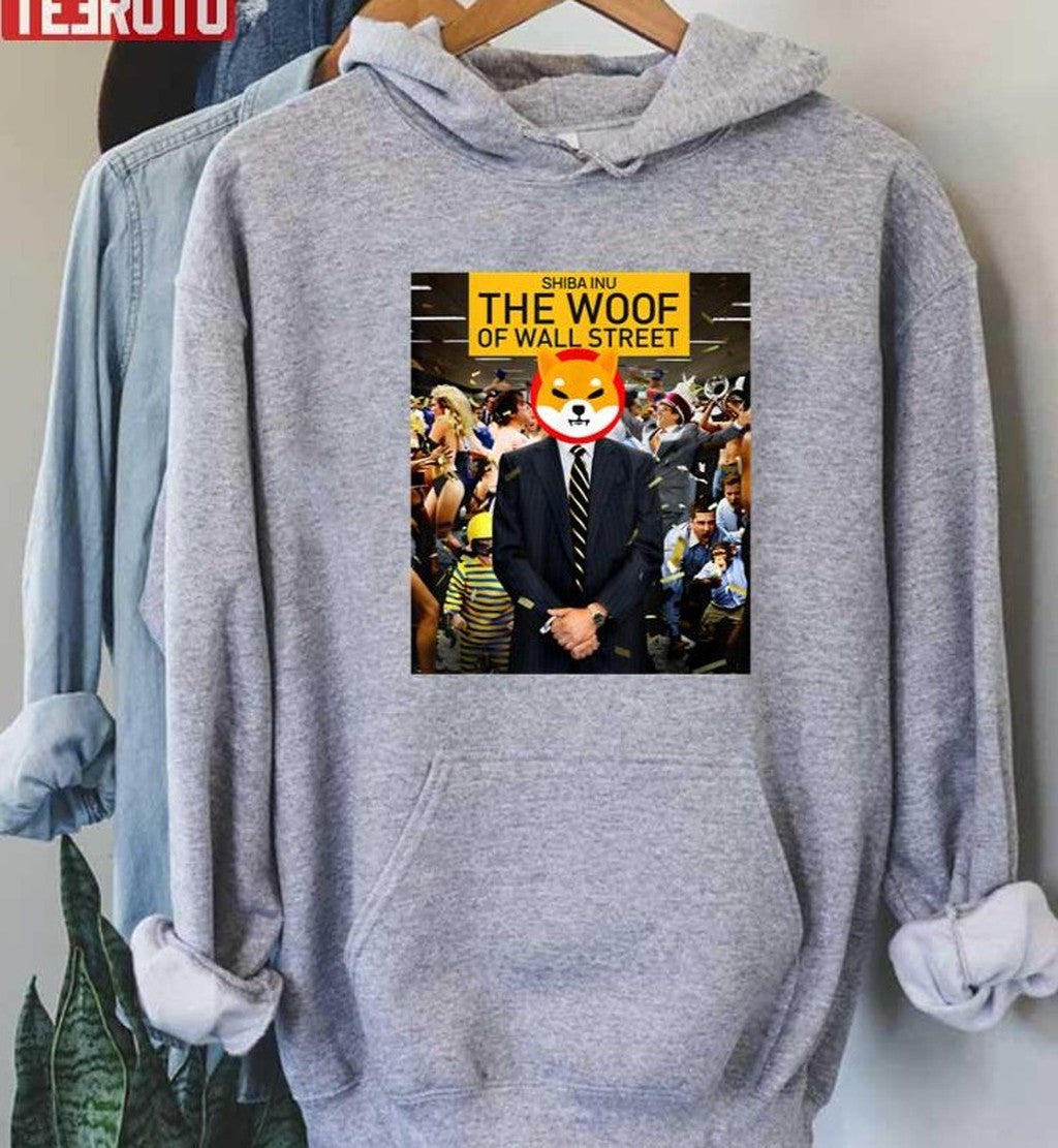 Shiba Inu Hodl To The Moon The Woof Of The Wall Street Meme Crypto Unisex Sweatshirt