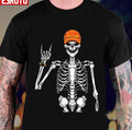 Rocker Skeleton Hand Rock On Costume Funny Halloween Unisex T-shirt