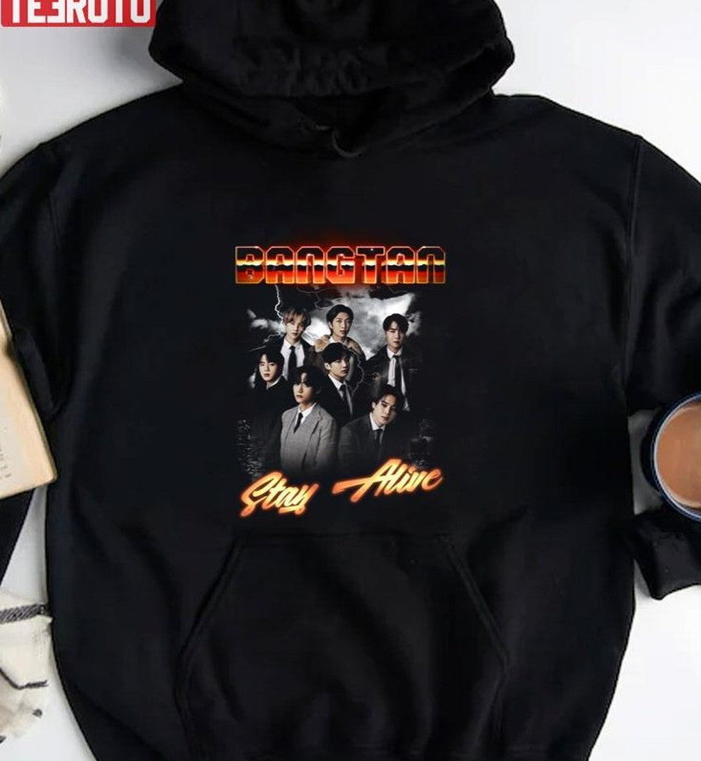 Bangtan Seven Boys Bts Stay Alive Vintage Bootleg Unisex T-Shirt