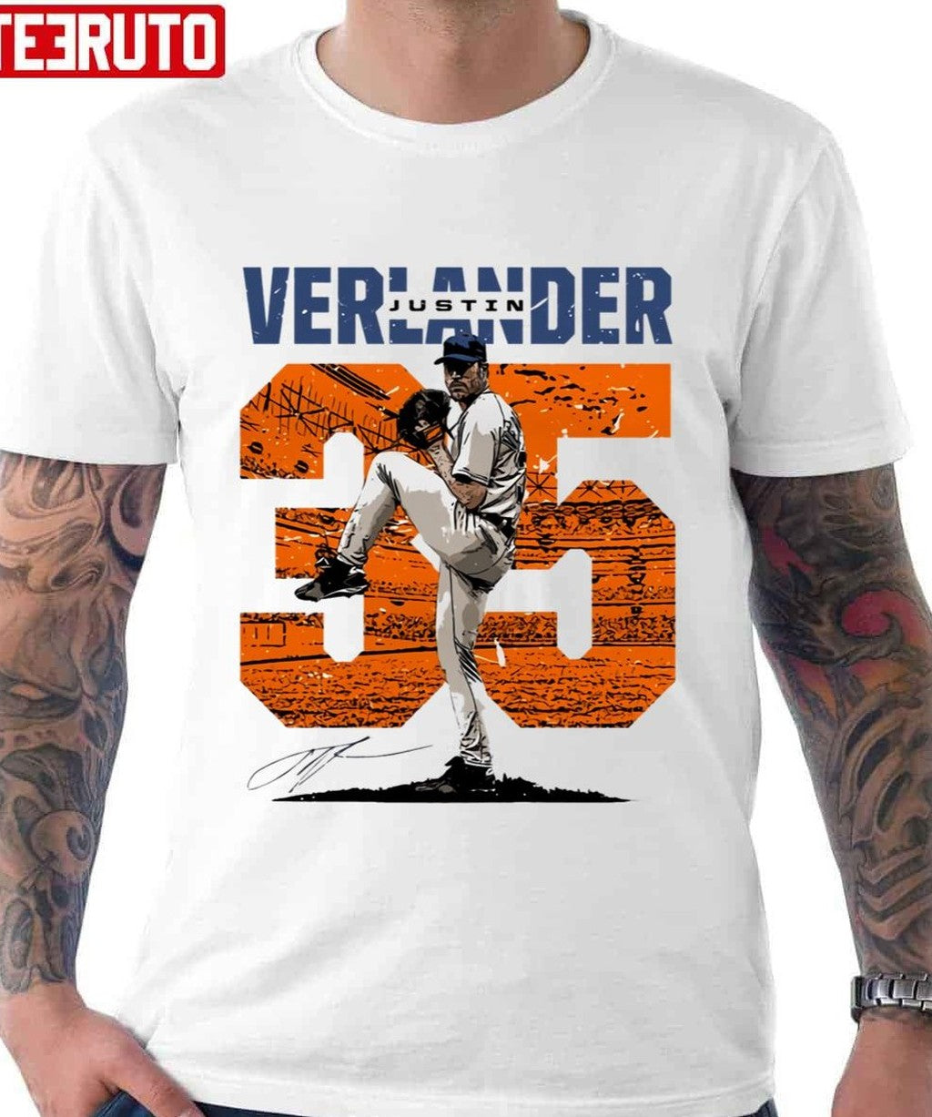 Best Houston Player Justin Verlander 35 Vintage Unisex Hoodie