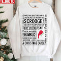 Scrooge A Christmas Carol Typographic Unisex Sweatshirt