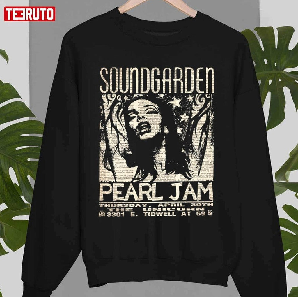 Soundgarden Pearl Jam The Unicorn Punk Music Art Unisex T-shirt