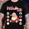 Santa's Favorite Waiter Merry Christmas Happy Holidays Unisex T-Shirt