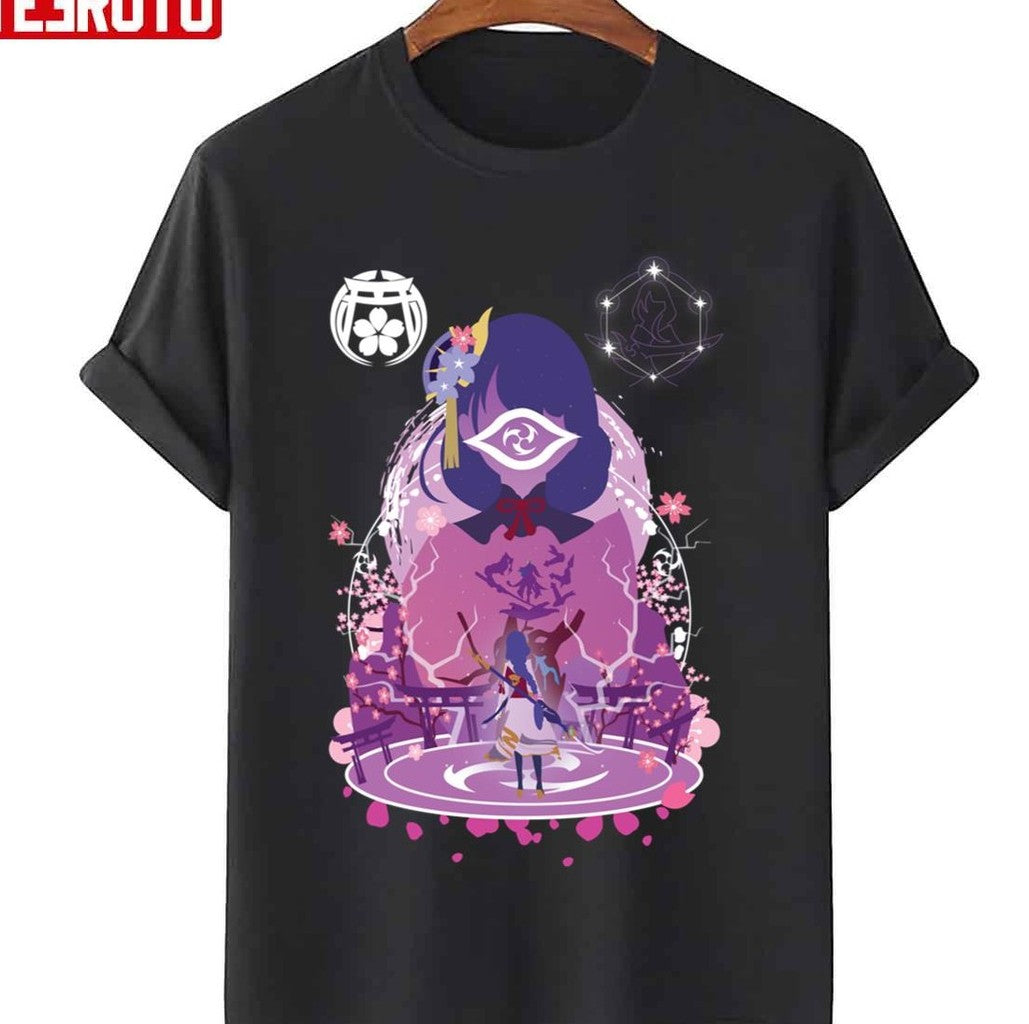 Animation Raiden Shogun Negative Space Genshin Impact Unisex Sweatshirt