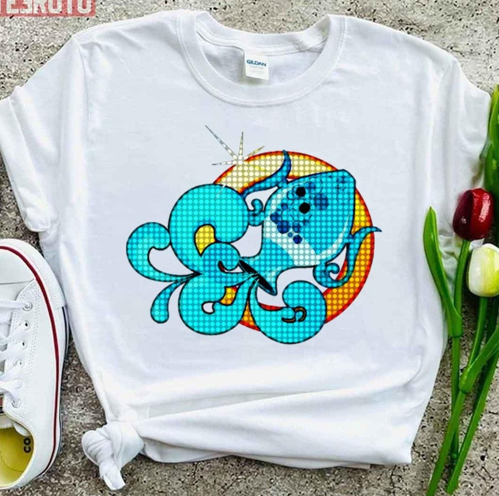 Pixel Art Zodiac Sign Aquarius Design Premium Unisex T-Shirt