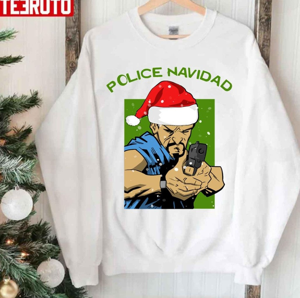 Police Navidad Christmas Tshirt Feliz Navidad Unisex Sweatshirt