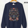 Scandinavian Christmas Norwegian Folk Art Botanical Unisex Sweatshirt