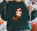 Siamese Cat With Stocking Christmas Unisex Sweatshirt