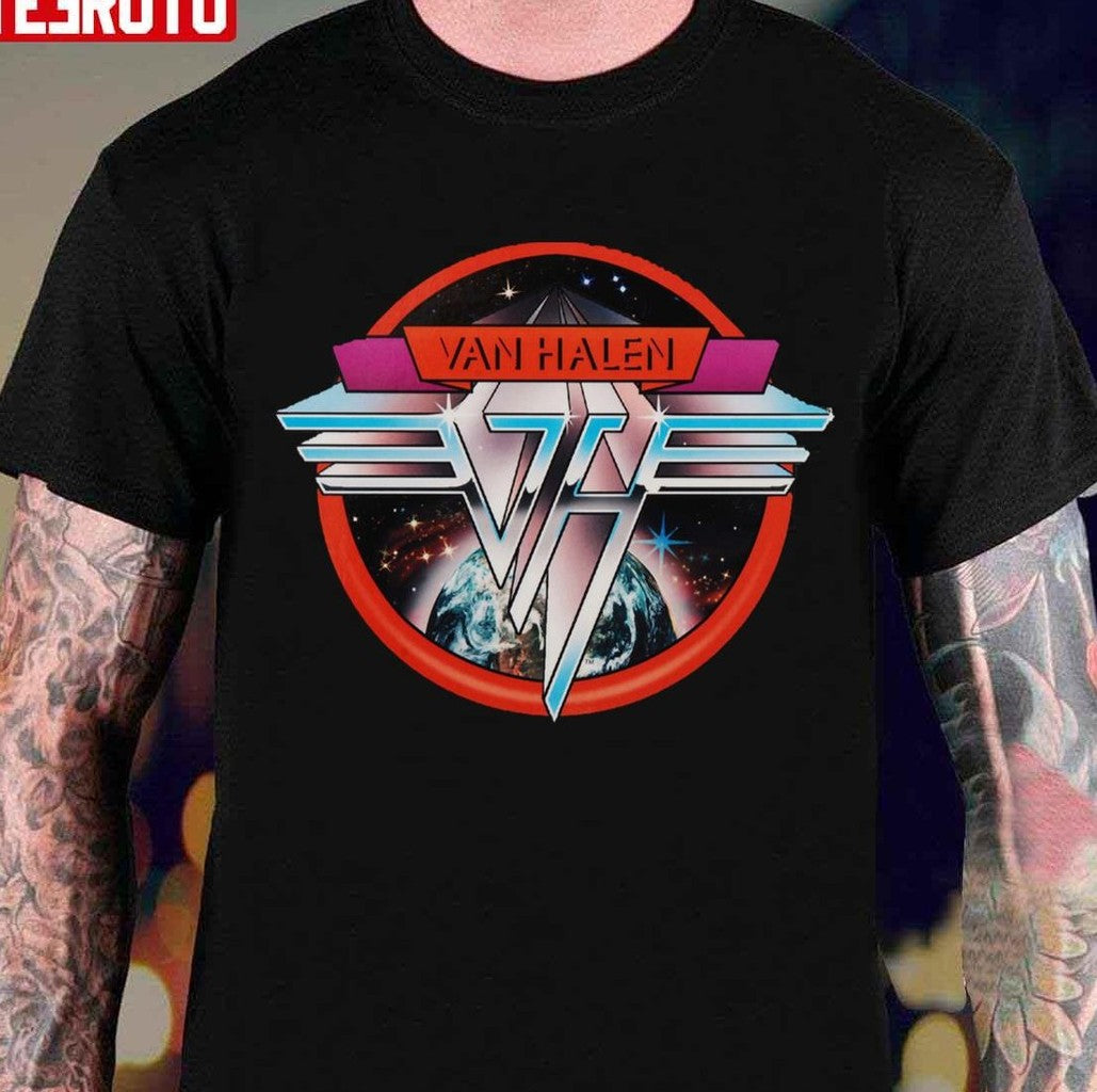 Round Van Halen Logo Vintage Bootleg Graphic Unisex T-shirt