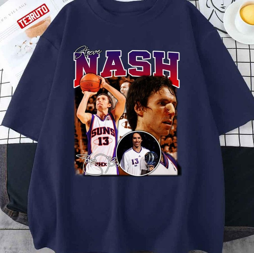 Basketball Legend Mvp Steve Nash Phoenix Signature Vintage Retro Unisex T-shirt