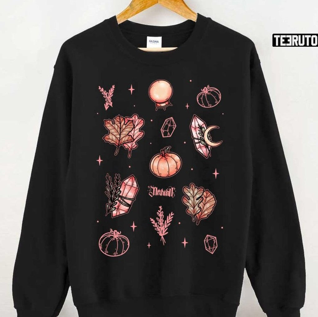 Autumn Magic Dark Halloween Pumpkin Unisex Sweatshirt