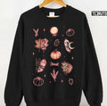 Autumn Magic Dark Halloween Pumpkin Unisex Sweatshirt