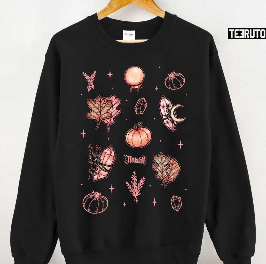 Autumn Magic Dark Halloween Pumpkin Unisex Sweatshirt
