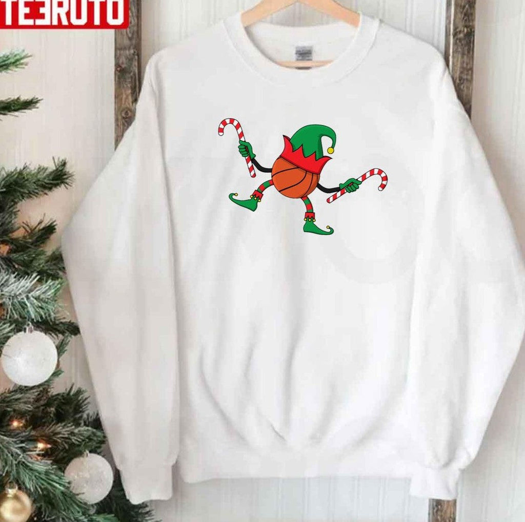 Basketball Elf Christmas Unisex Sweatshirt