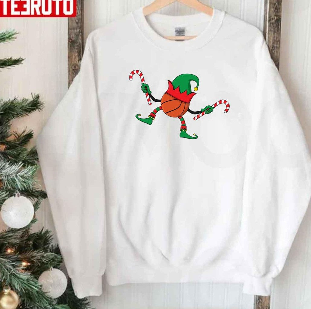 Basketball Elf Christmas Unisex Sweatshirt