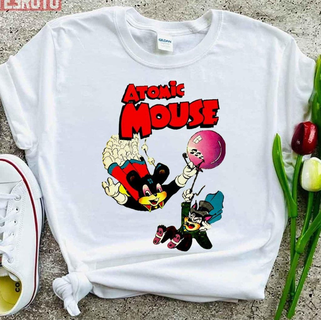 Atomic Mouse Carton Comic Book Hero Unisex T-Shirt