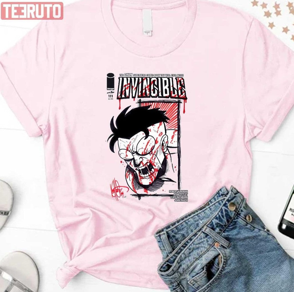 Black And White Invincible Blood Unisex Sweatshirt
