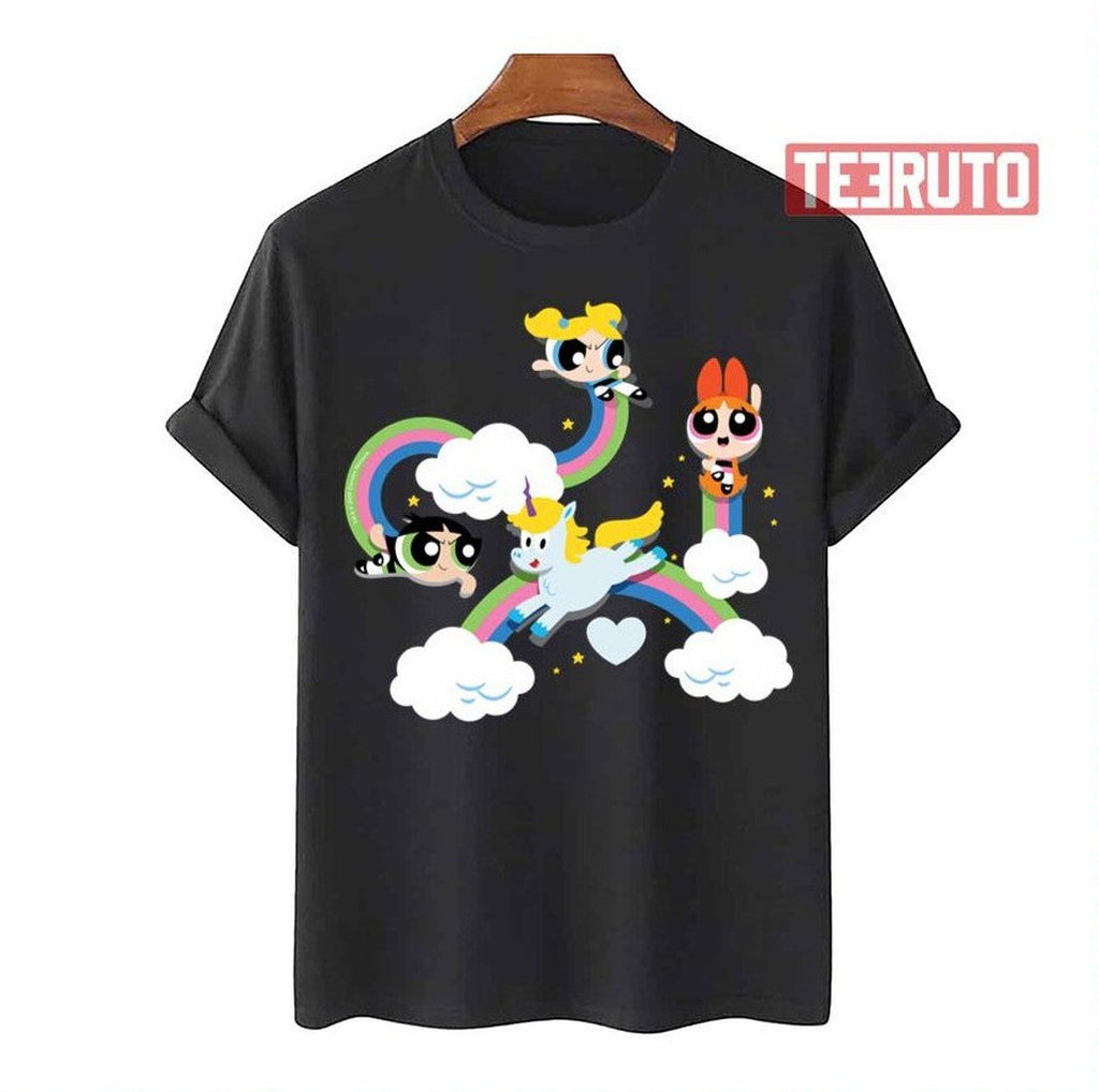 Powerpuff Girls &amp; Donny Rainbow Pattern Unisex T-Shirt