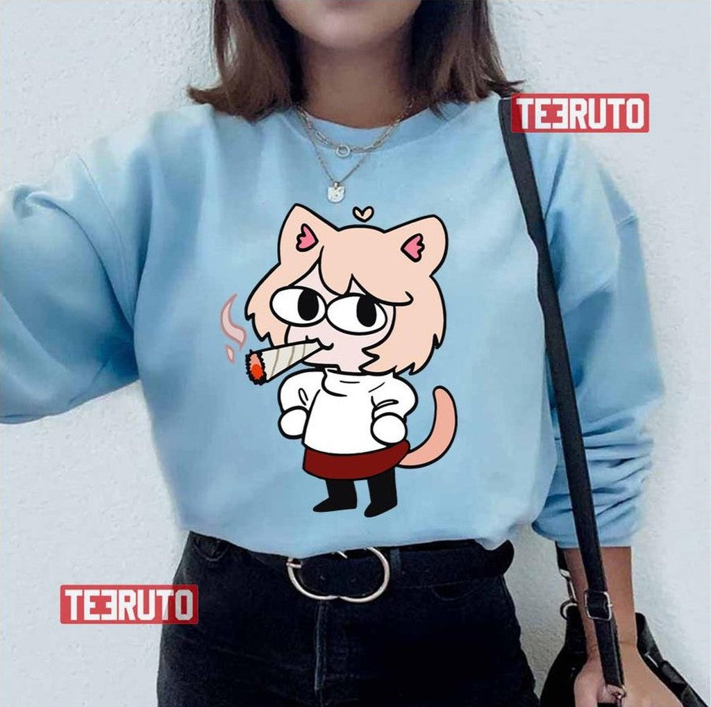 Smoking Cat Neco Arc Unisex T-Shirt