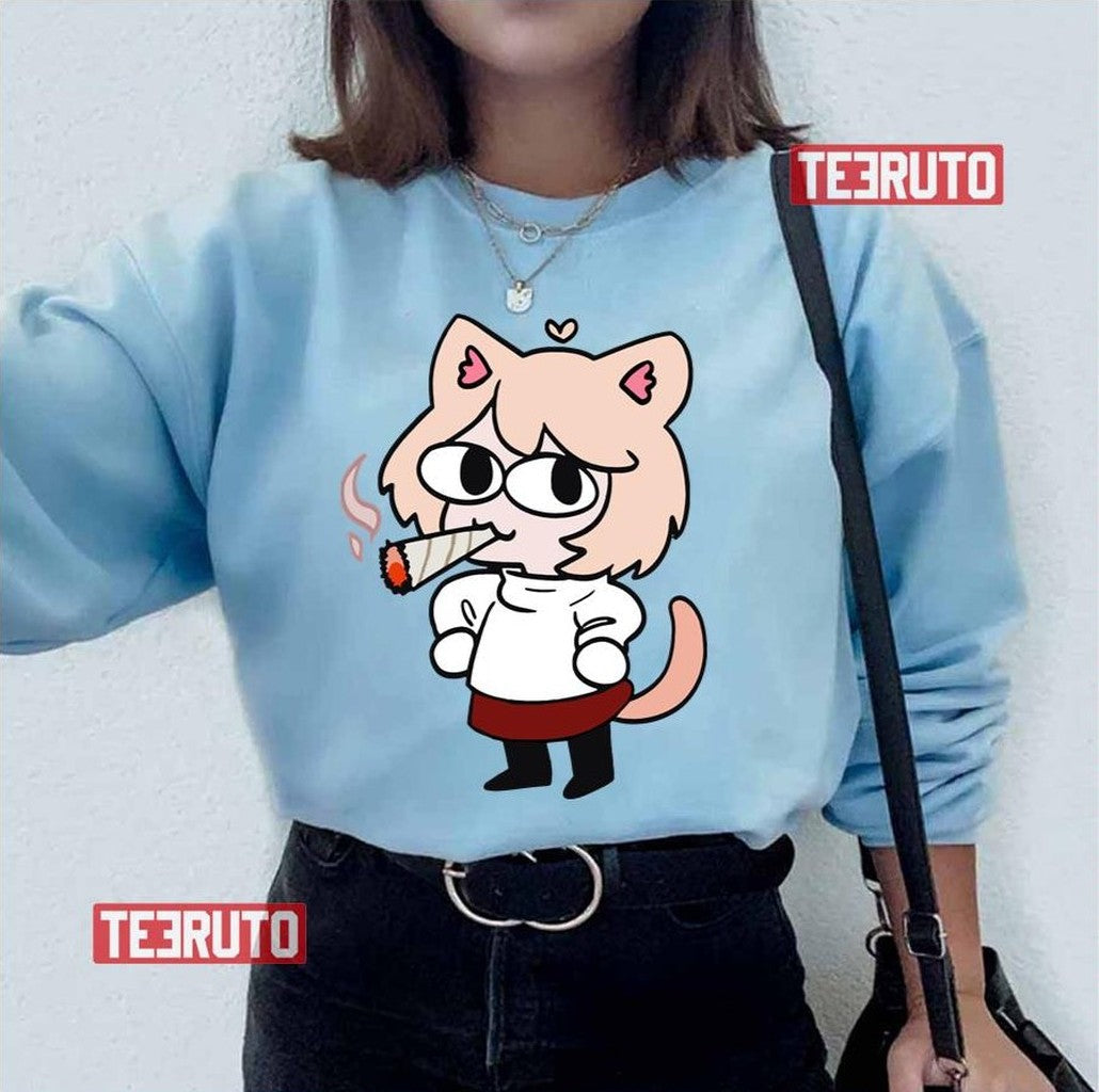 Smoking Cat Neco Arc Unisex T-Shirt