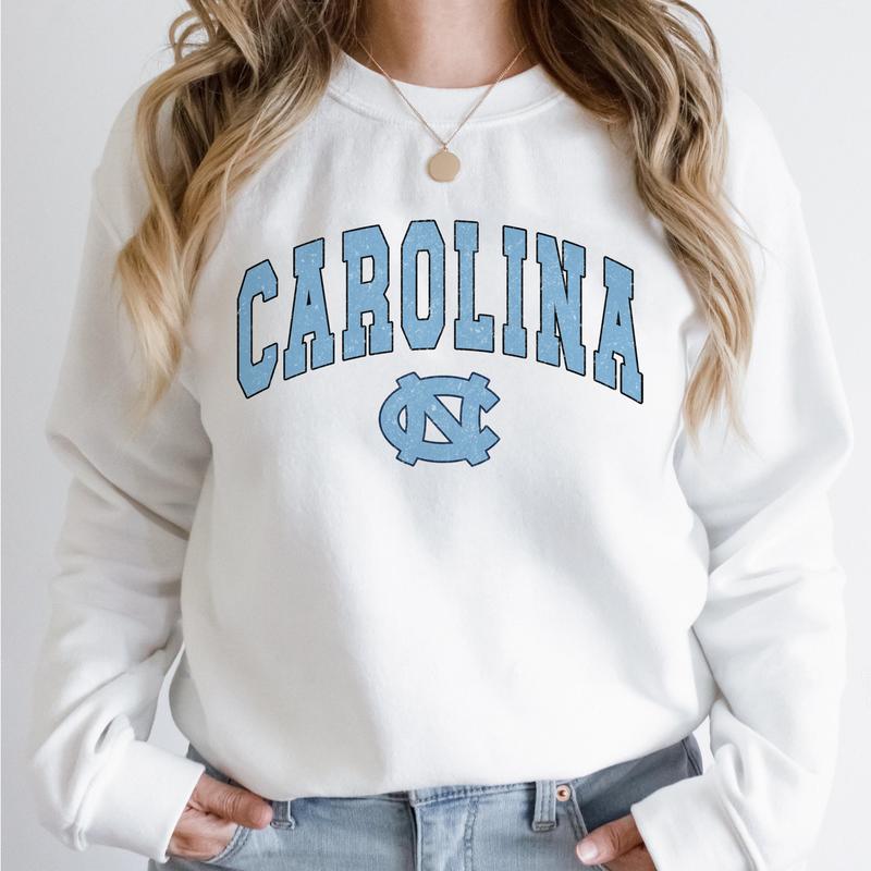 North Carolina Tar Heels Vintage Football NCAA Trendy Sweatshirt, University of North Carolina Unisex Football NCAA Shirt, Gift For Men, Gift For Girl
