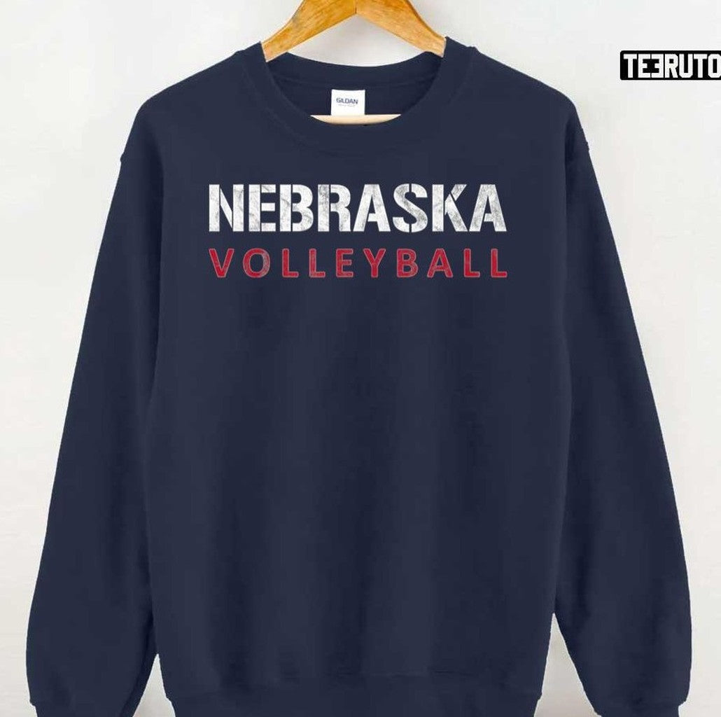 Nebraska Volleyball Vintage Distressed Unisex T-Shirt