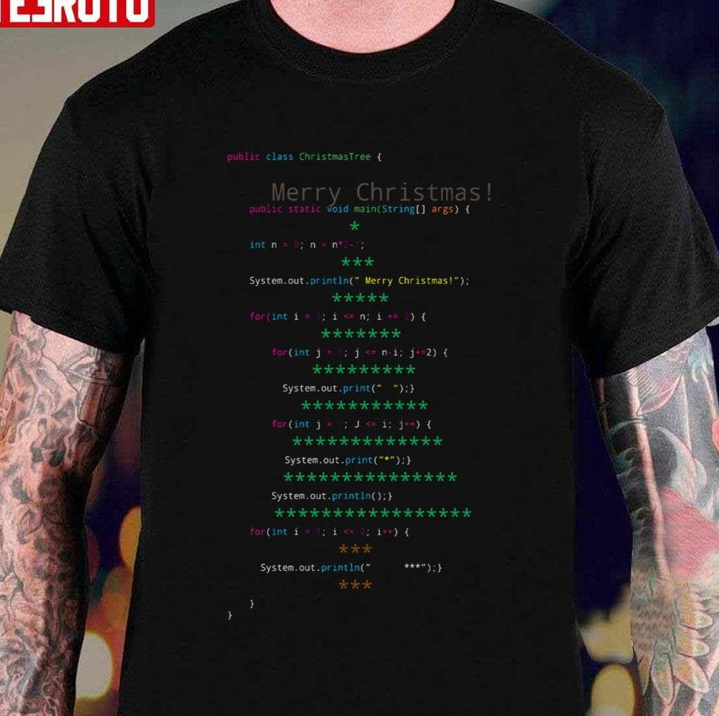 Programmers Christmas Tree Greeting Unisex T-Shirt