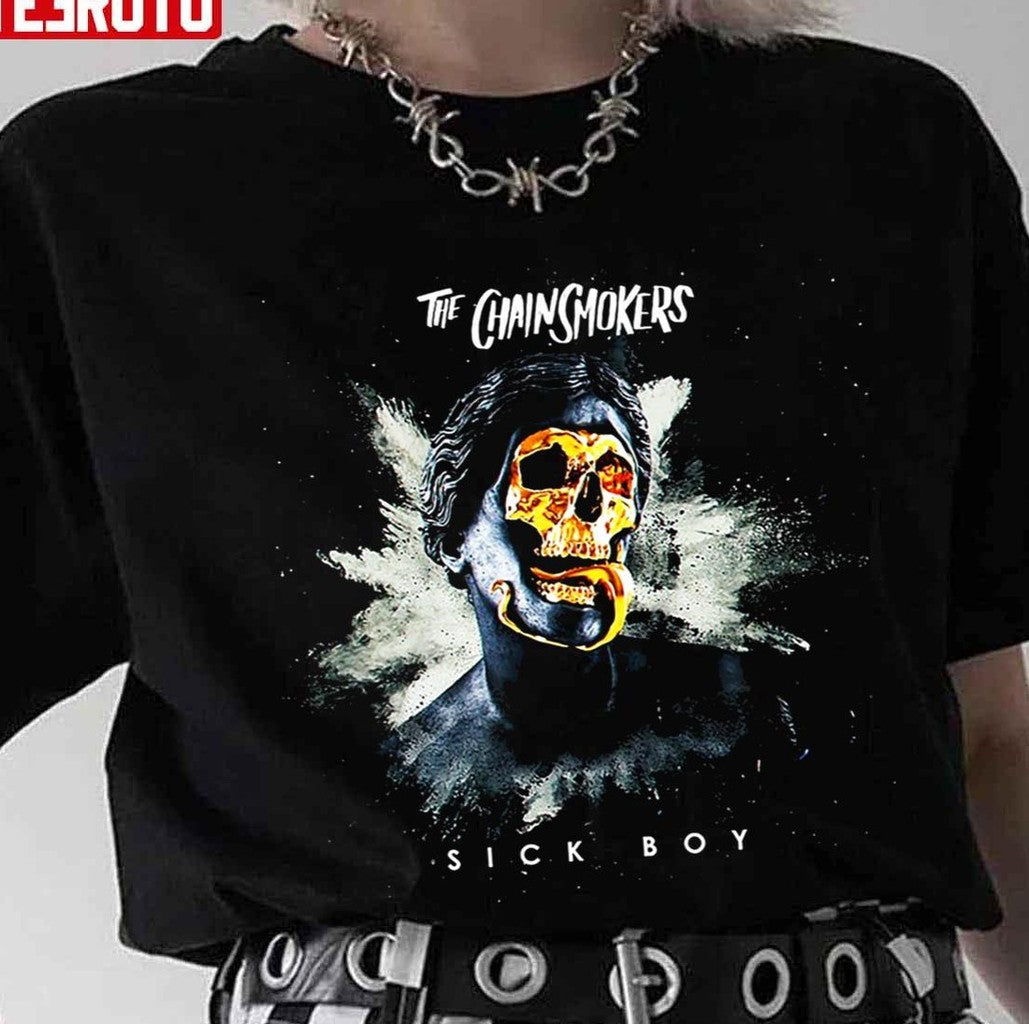 Skul Design Art Sick Boy The Chainsmokers Unisex T-Shirt