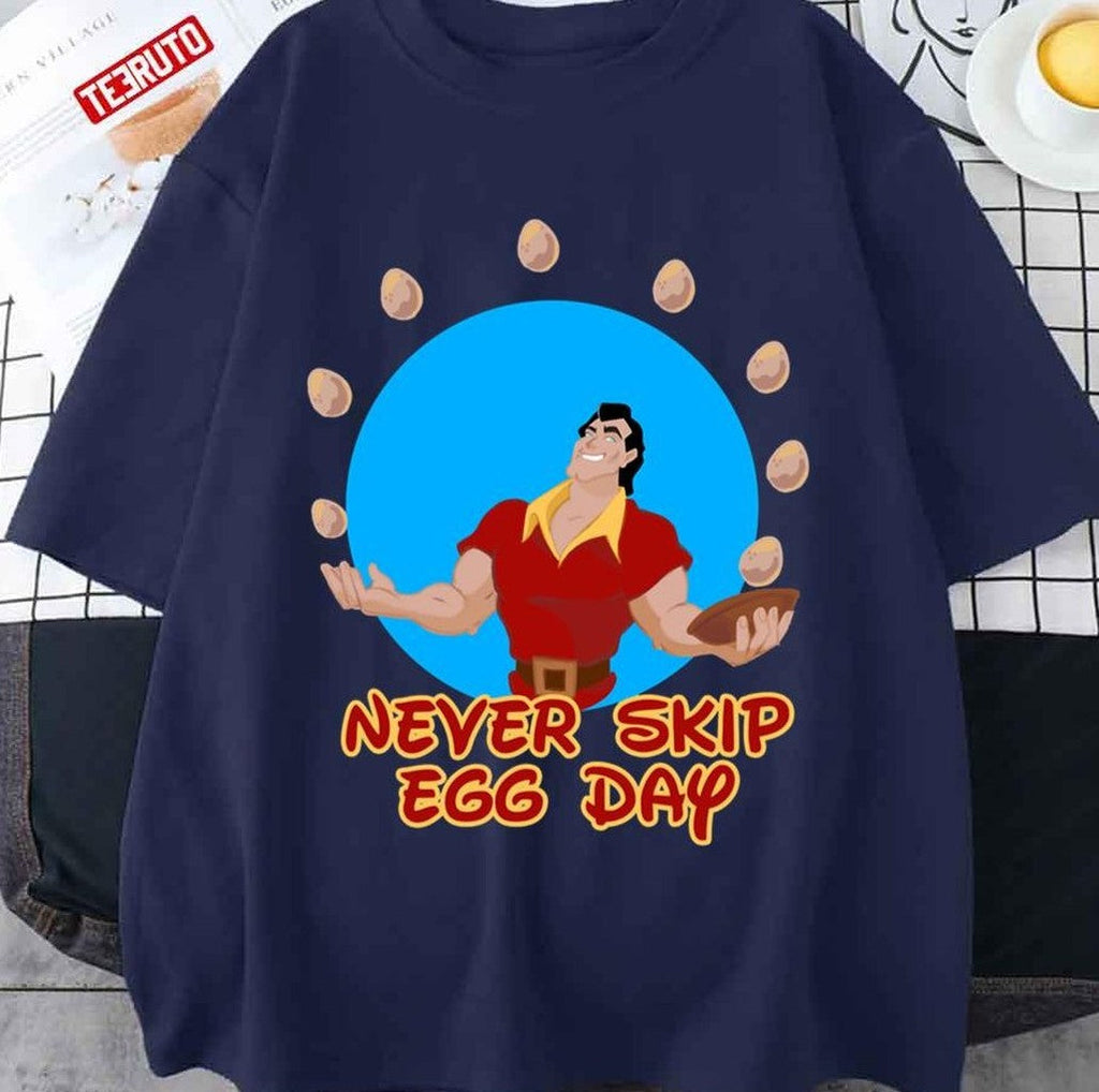 Never Skip Egg Day Gaston Lagaffe Movie Cartoon Color Big Ben Unisex T-shirt