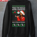 Snoop Dogg 'Twas The Nizzle Before Chrismizzle Ugly Xmas Style Unisex Sweatshirt