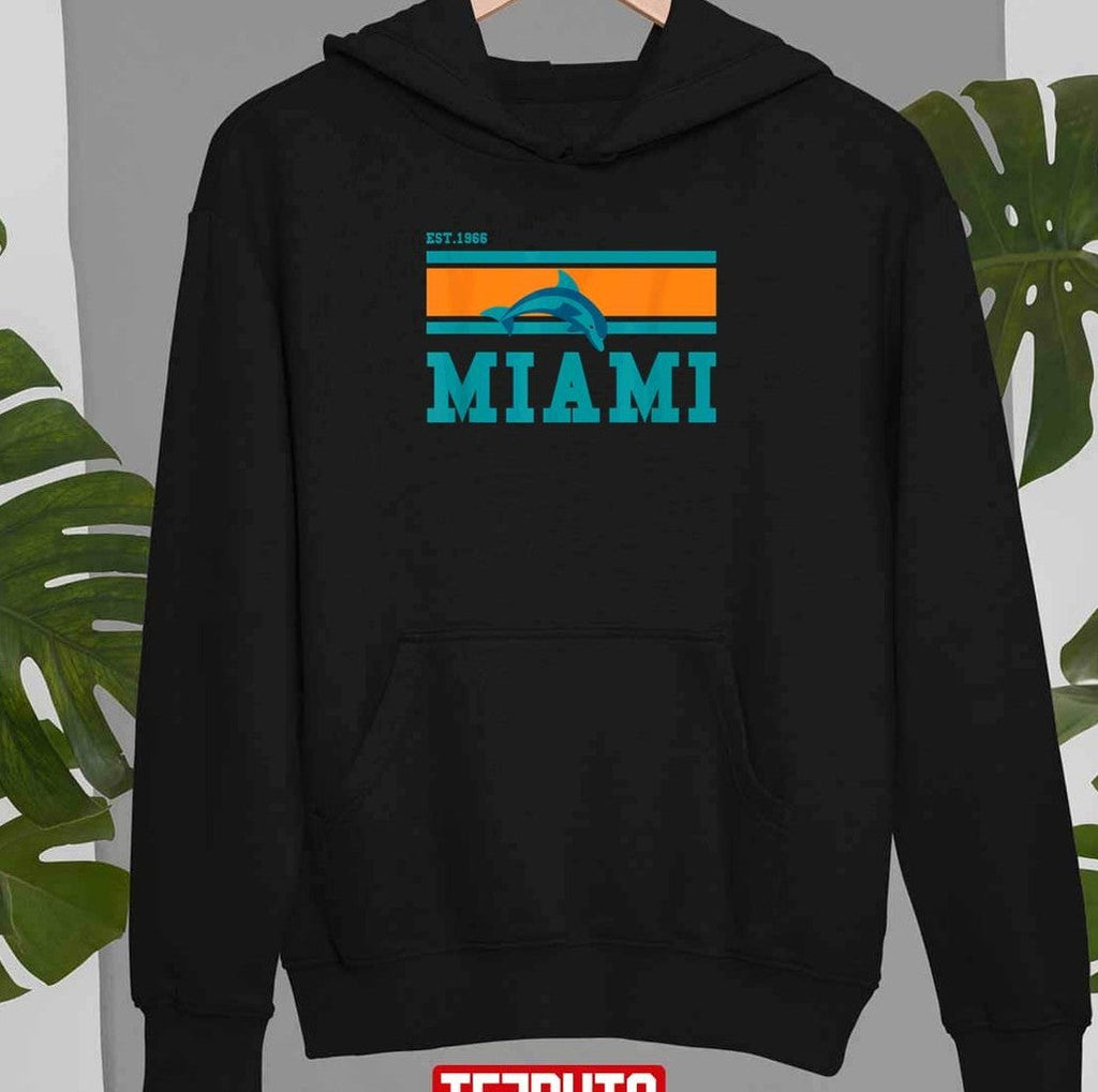 Athletic Novelty Dolphin Miami Sports Team Est1966 Unisex Sweatshirt