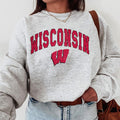 Wisconsin Badgers Vintage Football NCAA Trendy Sweatshirt, University of Wisconsin Unisex Football NCAA Shirt, Gift For Men, Gift For Girls, Crewneck,