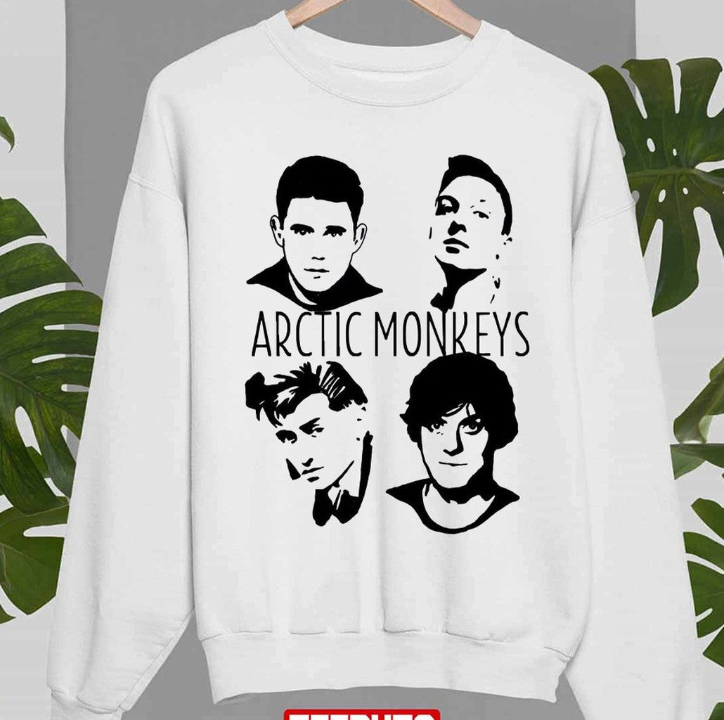 Black And White Design Arctic Monkeys Band Unisex Sweatshirt