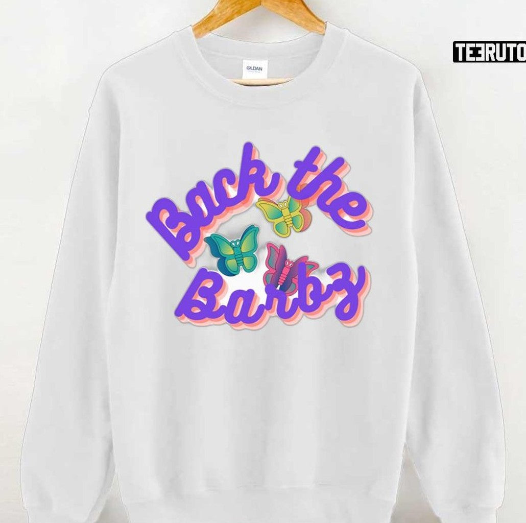 Back The Barbz Nicki Minaj With Butterflies Design Unisex T-Shirt