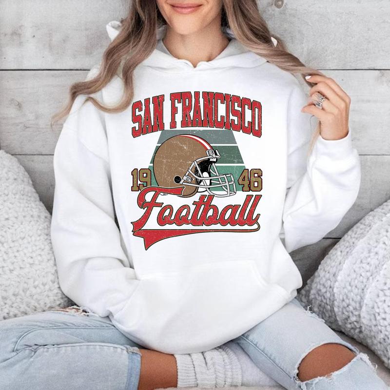 San Francisco Vintage Football Hoodie, Classic Sport Theme Crewneck, Vintage Football Gift for Sports Fans, Unisex T-Shirt, Gift for Fans
