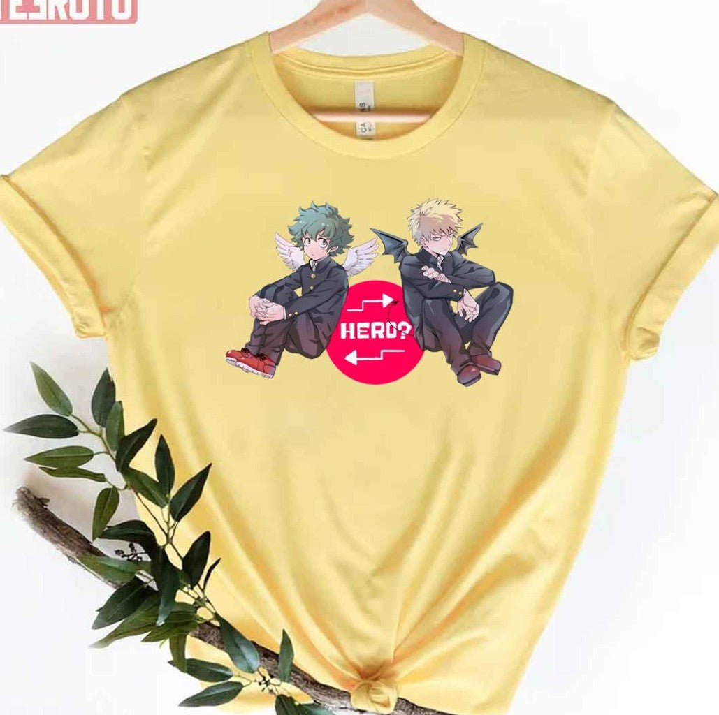 My Hero Academia Katsuki And Izuku Hero Cute Wings Art Unisex T-Shirt