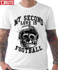 My Second Love Is Football Skull Design Unisex T-shirt