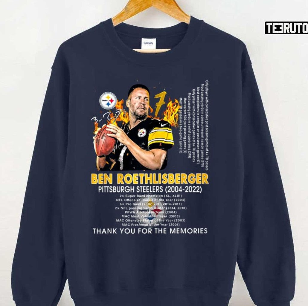 Ben Roethlisberger Pittsburgh 18 Years Thank You For The Memories Unisex T-Shirt