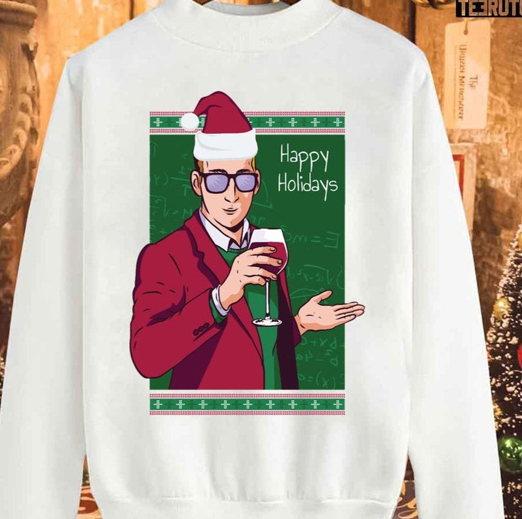 Teacher Christmas Wine Christmas 2020 Premium Unisex Sweatshirt