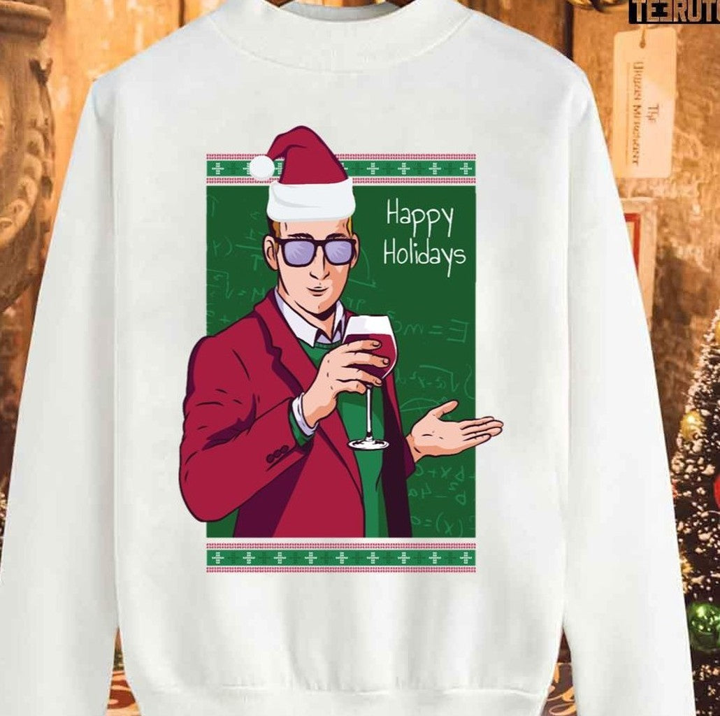 Teacher Christmas Wine Christmas 2020 Premium Unisex Sweatshirt