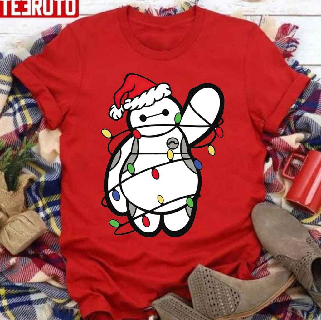 Baymax Christmas Lights Tangling Unisex Sweatshirt