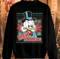 Bah Humbug Christmas Donald Duck Cartoon Funny Unisex Sweatshirt
