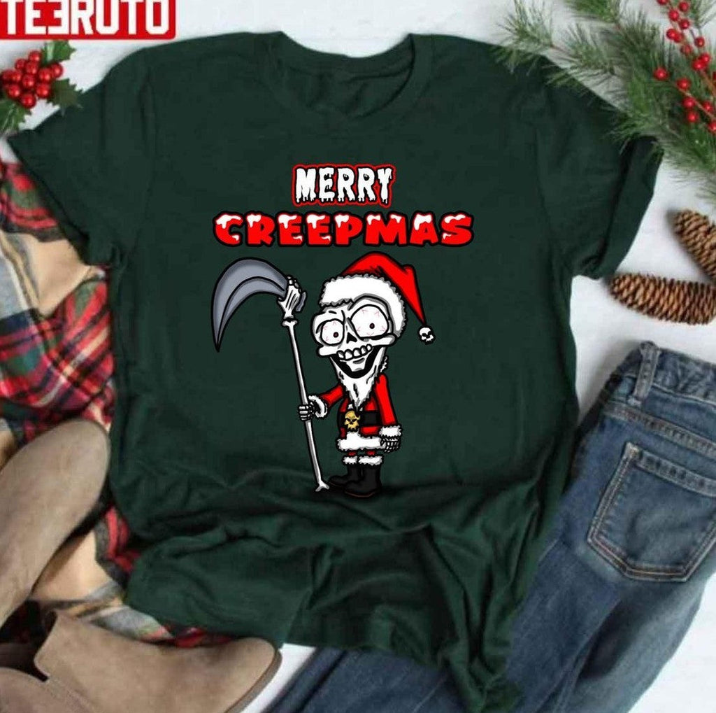 Santa Grim Reaper Merry Creepmas Unisex Sweatshirt