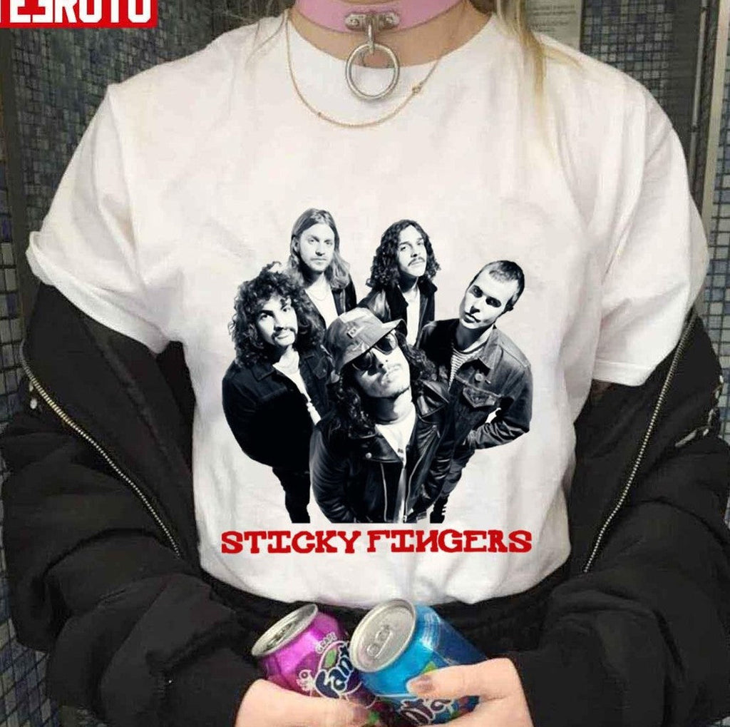 Sticky Fingers Band Members Unisex T-Shirt