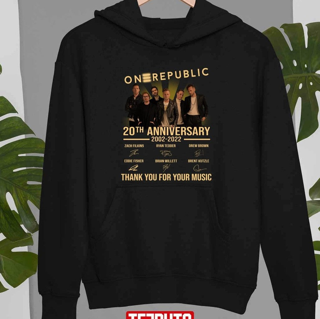 20th Anniversary Onerepublic 2002 2022 Thank You For Memories Signatures Unisex T-Shirt
