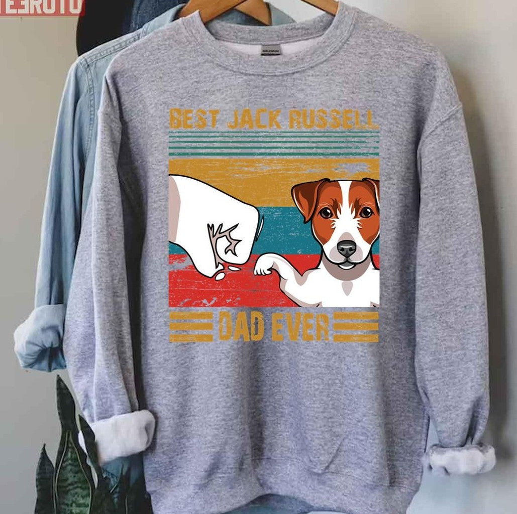 Best Jack Russell Dad Ever Vintage Unisex Sweatshirt