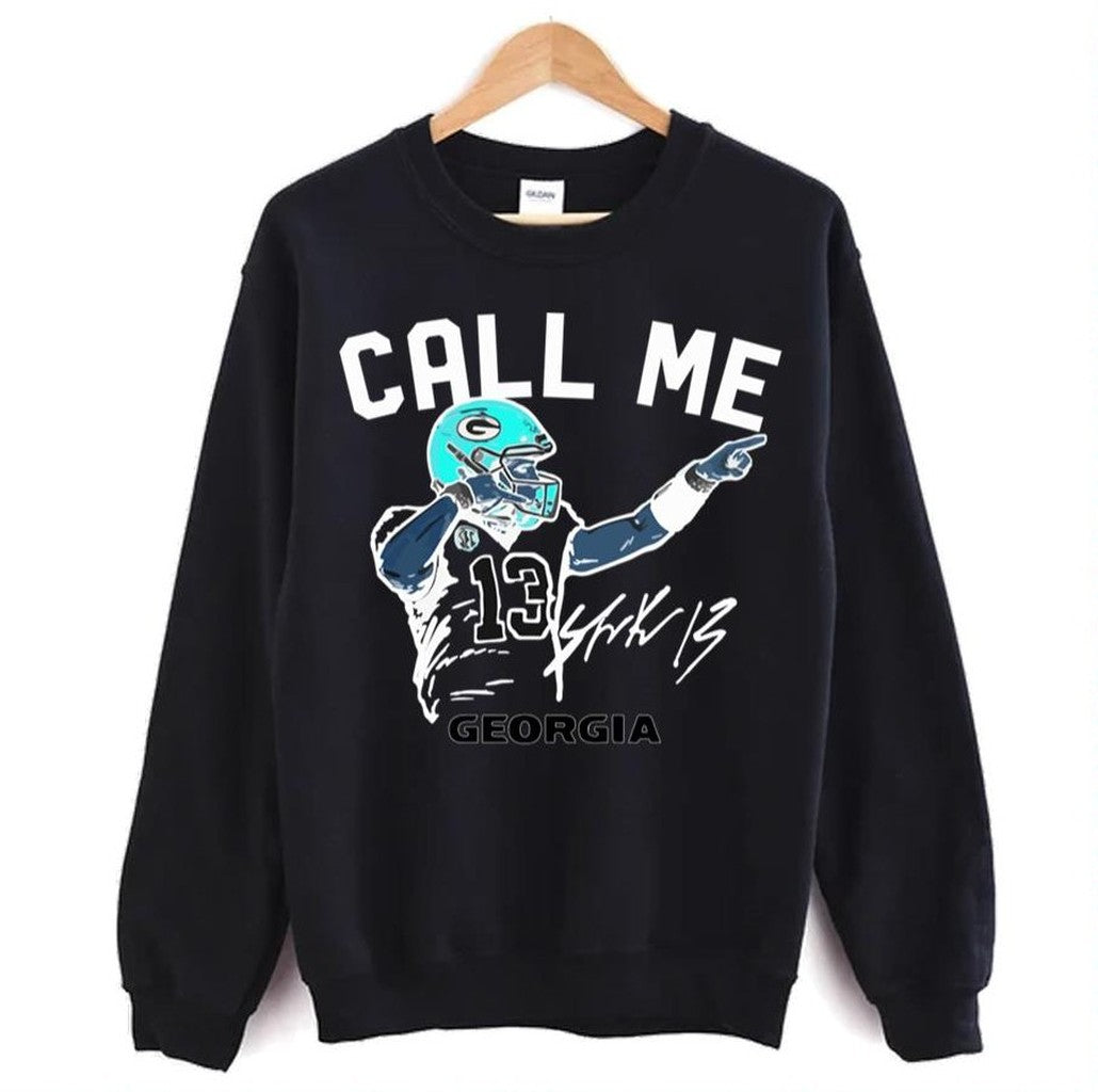 Signature Design Georgia Bulldogs Stetson Bennett Call Me Unisex Sweatshirt