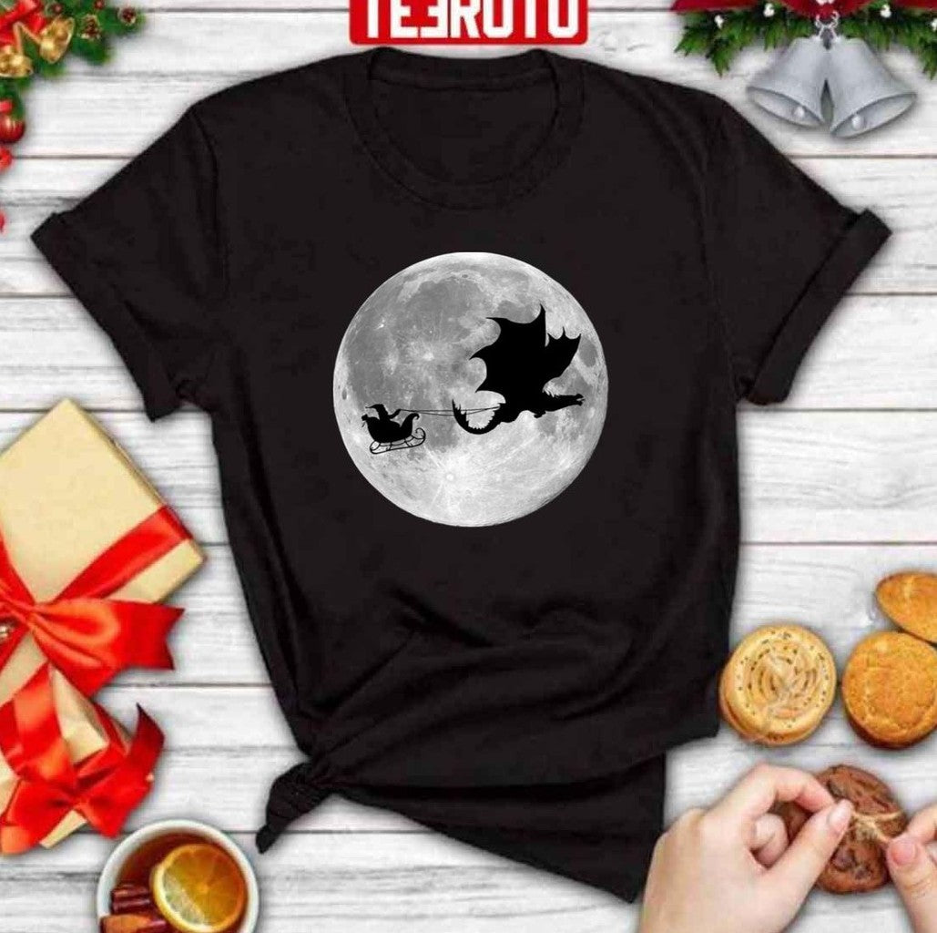 Santa Claus Dragon Rider Sleigh Ride Merry Christmas Unisex Sweatshirt