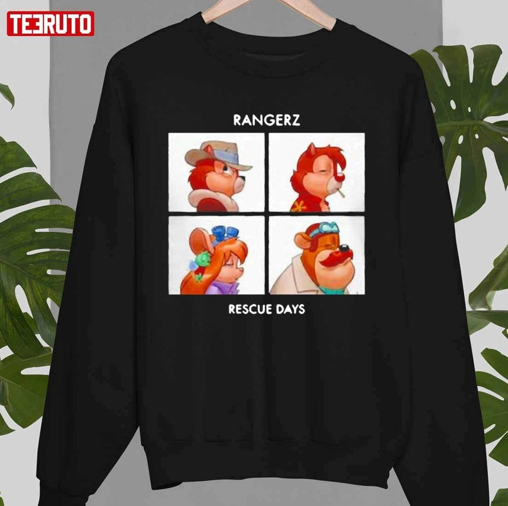 Rangerz Rescue Days Gorillaz Inspired Rescue Rangers 90s Unisex T-shirt