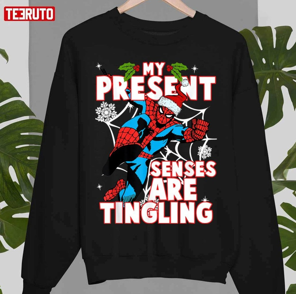 Spider Present Senses Tingling Christmas Unisex T-Shirt